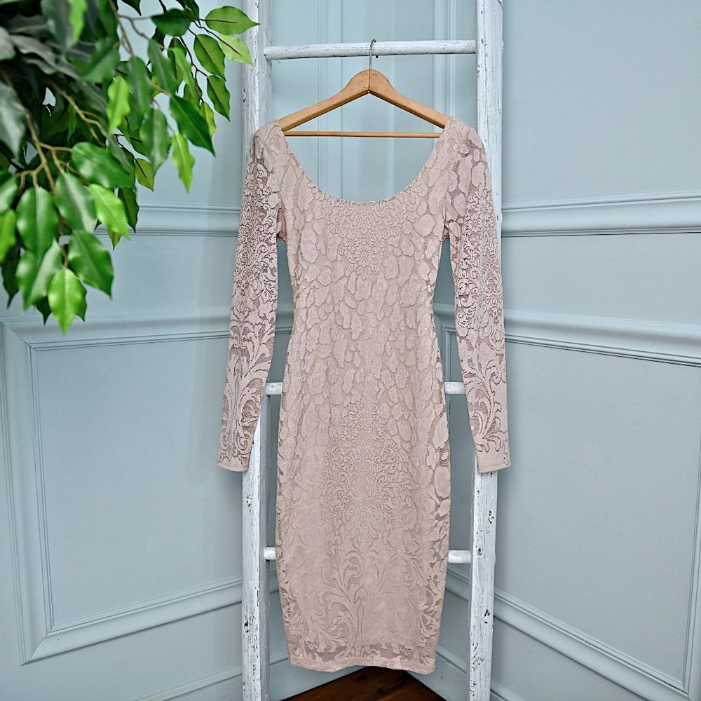 Mauve lace dress